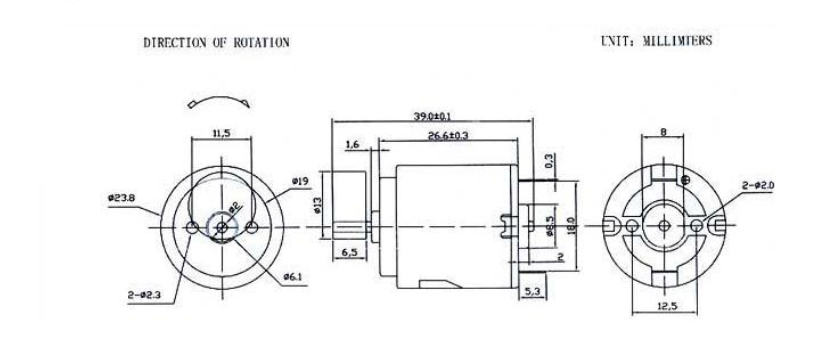 R260 Vibration Motor 3-12V