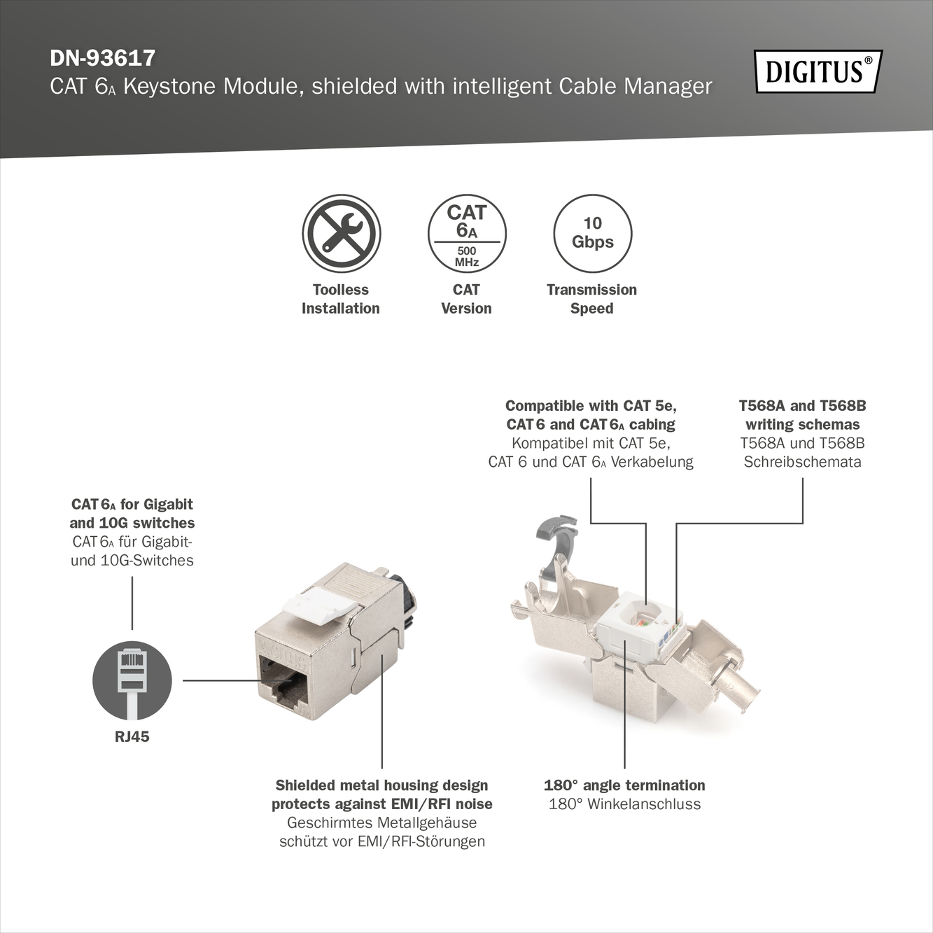 Δικτυακά :: Δομημένη Καλωδίωση :: Keystone :: Digitus DN-93617 Keystone ...