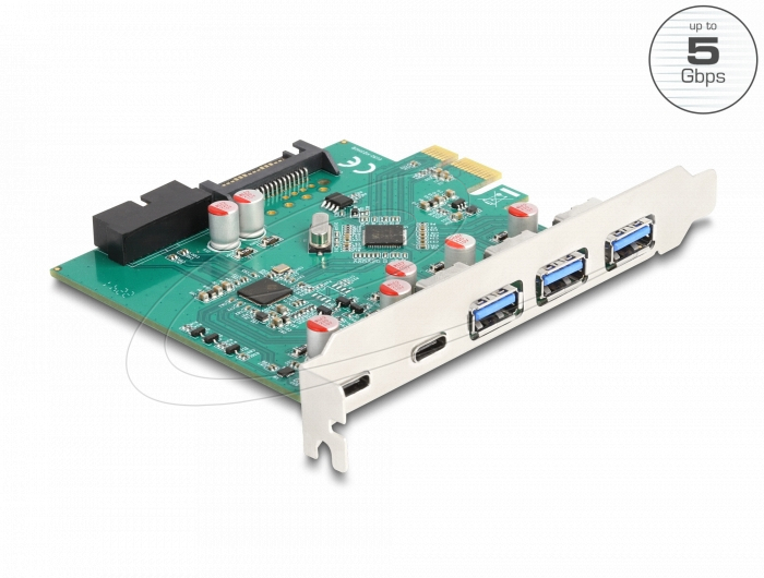 Υπολογιστές :: USB Hubs :: Delock 90109 USB 5 Gbps PCI Express x1 Card