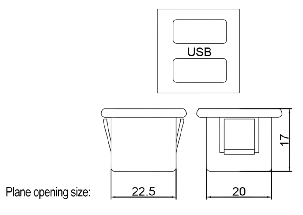 Usb Socket Exploded View Ηλεκτρονικά :: Καλώδια, Επεκτάσεις & Βάσεις :: Double Layer USB Socket ...