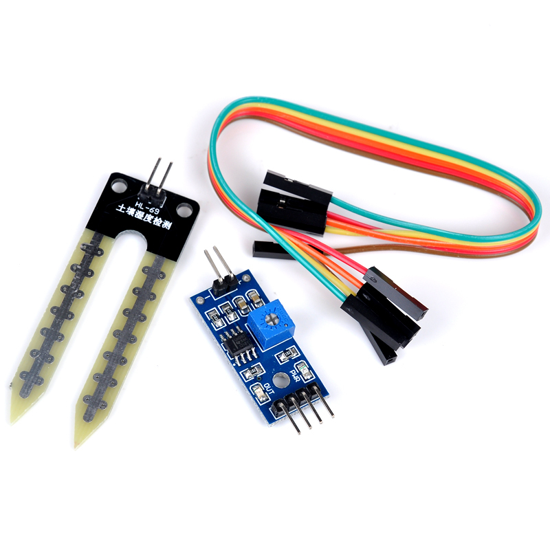 Soil Humidity Hygrometer Moisture Detection Sensor Module Arduino+5x Wires Newly 