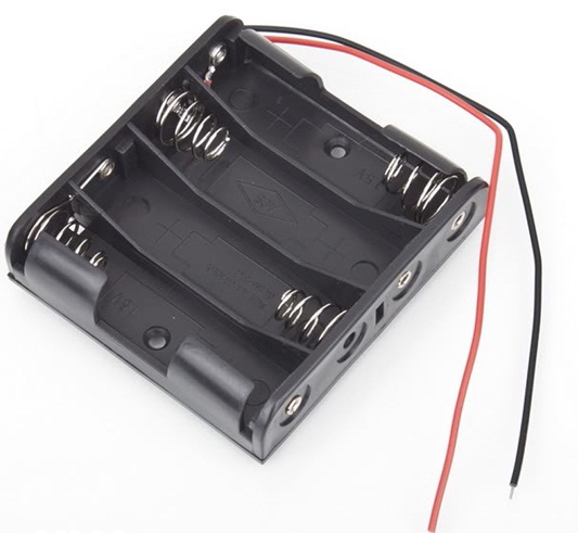 Plastic Battery Holder Case For 4 X AA Batteries With Wire Leads - 6.0V Storage Box 2 thumbnail image